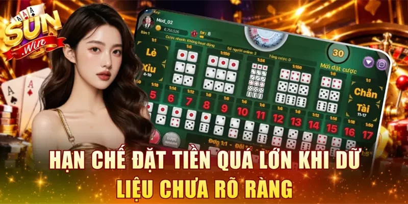 Hạn chế đặt tiền quá lớn khi dữ liệu chưa rõ ràng