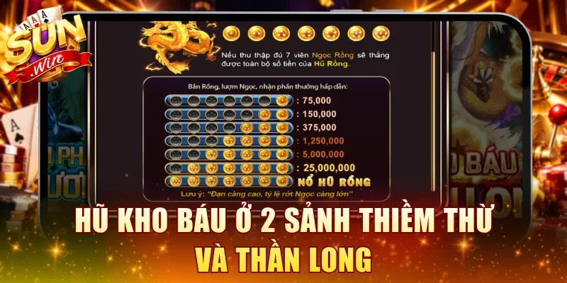 Hũ kho báu ở 2 sảnh Thiềm Thừ và Thần Long