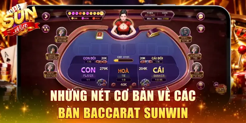 Những nét cơ bản về các bàn Baccarat SUNWIN