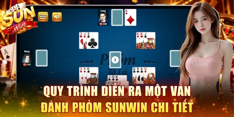 Quy trình diễn ra một ván đánh Phỏm SUNWIN chi tiết